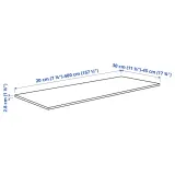 IKEA EKBACKEN (ИКЕА ЕКБАСКЕН) - Столешница изготовлена по индивидуальному заказу, коричневый орех/ламинат, 30-45x2,8 см — фото 7