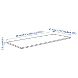 IKEA EKBACKEN (ИКЕА ЕКБАСКЕН) - Столешница по индивидуальному заказу, белый глянец/ламинат, 45,1-63,5x2,8 см — фото 5