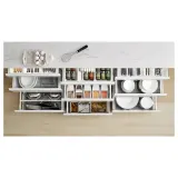 IKEA EKBACKEN (ИКЕА ЕКБАСКЕН) - Столешница изготовлена по индивидуальному заказу, белый имитирующий мрамор/ламинат, 45,1-63,5x2,8 см — фото 5