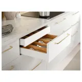 IKEA EKBACKEN (ИКЕА ЕКБАСКЕН) - Столешница изготовлена по индивидуальному заказу, белый имитирующий мрамор/ламинат, 45,1-63,5x2,8 см — фото 6