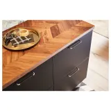 IKEA BARKABODA (ИКЕА БАРКАБОДА) - Столешница изготовлена по индивидуальному заказу, орех/шпон, 30-45x3,8 см — фото 8
