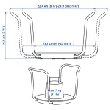 IKEA UPPDATERA (ИКЕА УППДАТЕРА) — Держатель для тарелок, антрацит, 15-23 см — фото 7