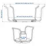 IKEA UPPDATERA (ИКЕА УППДАТЕРА) — Держатель для тарелок, антрацит, 19-31 см — фото 7