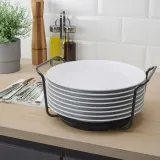 IKEA UPPDATERA (ИКЕА УППДАТЕРА) — Держатель для тарелок, антрацит, 19-31 см — фото 2