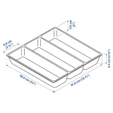 IKEA UPPDATERA (ИКЕА УППДАТЕРА) — Лоток/контейнер для столовых приборов, белый, 32x31 см — фото 2