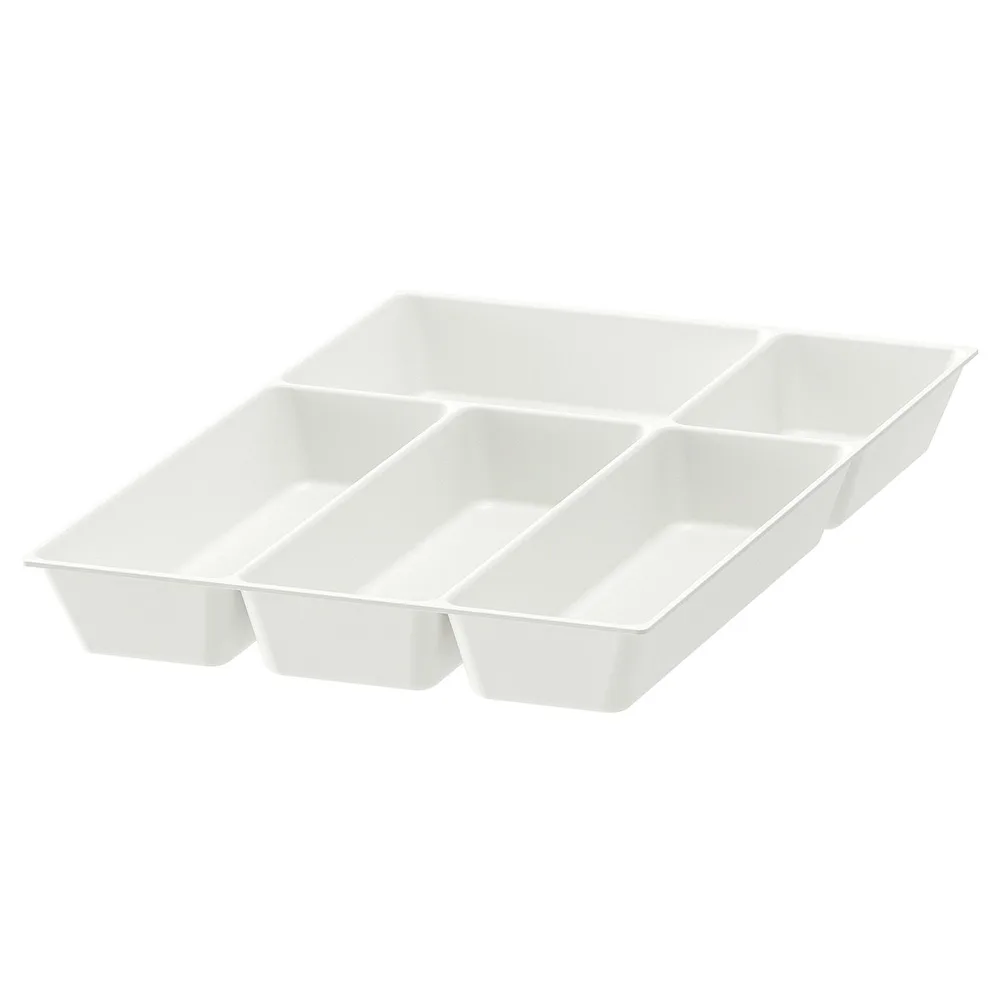 IKEA UPPDATERA (ИКЕА УППДАТЕРА) — Лоток для столовых приборов/контейнер, белый, 32x50 см