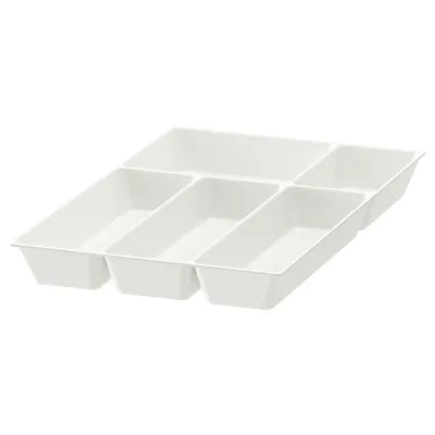 IKEA UPPDATERA (ИКЕА УППДАТЕРА) — Лоток для столовых приборов/контейнер, белый, 32x50 см