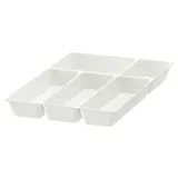 IKEA UPPDATERA (ИКЕА УППДАТЕРА) — Лоток для столовых приборов/контейнер, белый, 32x50 см — фото 1