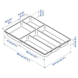 IKEA UPPDATERA (ИКЕА УППДАТЕРА) — Лоток для столовых приборов/контейнер, белый, 32x50 см — фото 5