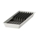 IKEA UPPDATERA (ИКЕА УППДАТЕРА) — Поднос для ножей со вставкой, белый/антрацит, 20x50 см — фото 1