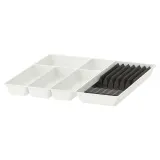 IKEA UPPDATERA (ИКЕА УППДАТЕРА) — Лоток для столовых приборов/ножей, белый/антрацитовый, 52x50 см — фото 1