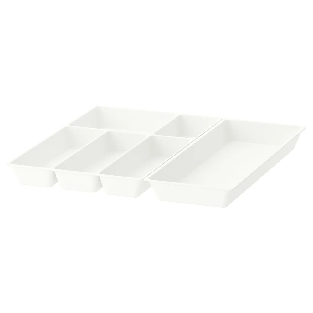 IKEA UPPDATERA (ИКЕА УППДАТЕРА) — Лоток для столовых приборов/утвари, белый, 52x50 см