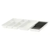 IKEA UPPDATERA (ИКЕА УППДАТЕРА) — Лоток для столовых приборов+держатель для ножей, белый/антрацит, 72x50 см — фото 1