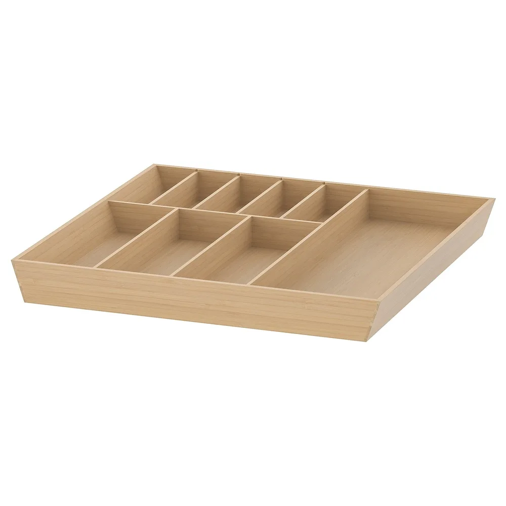 IKEA UPPDATERA (ИКЕА УППДАТЕРА) — Лоток для столовых приборов, светлый бамбук, 52x50 см