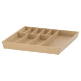 IKEA UPPDATERA (ИКЕА УППДАТЕРА) — Лоток для столовых приборов, светлый бамбук, 52x50 см — фото 1