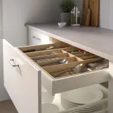 IKEA UPPDATERA (ИКЕА УППДАТЕРА) — Лоток для столовых приборов, светлый бамбук, 52x50 см — фото 2