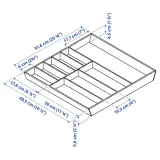 IKEA UPPDATERA (ИКЕА УППДАТЕРА) — Лоток для столовых приборов, светлый бамбук, 52x50 см — фото 4