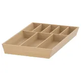 IKEA UPPDATERA (ИКЕА УППДАТЕРА) — Лоток для столовых приборов, светлый бамбук, 32x50 см — фото 1