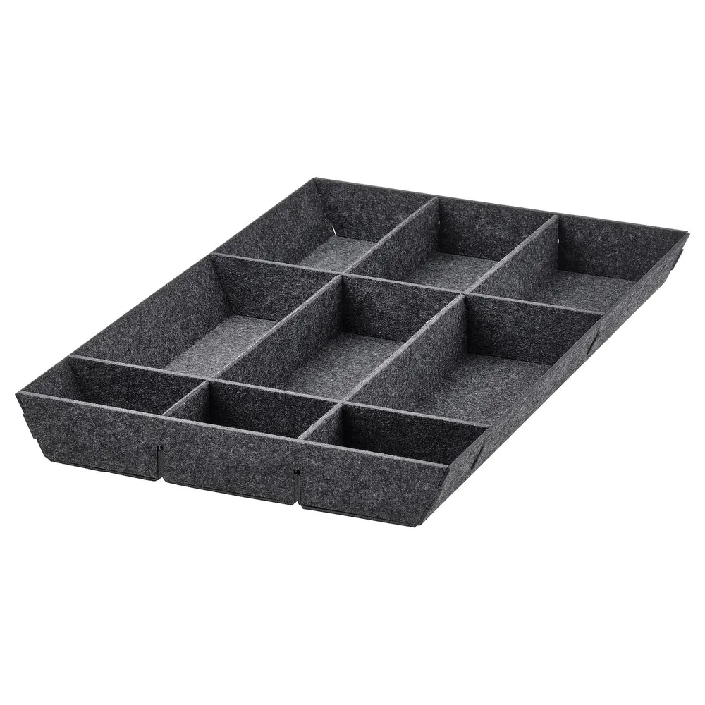 IKEA UPPDATERA (ИКЕА УППДАТЕРА) — Регулируемый органайзер для ящиков, серый, 40 см