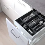 IKEA UPPDATERA (ИКЕА УППДАТЕРА) — Регулируемый органайзер для ящиков, серый, 40 см — фото 3