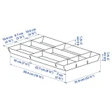 IKEA UPPDATERA (ИКЕА УППДАТЕРА) — Регулируемый органайзер для ящиков, серый, 40 см — фото 5