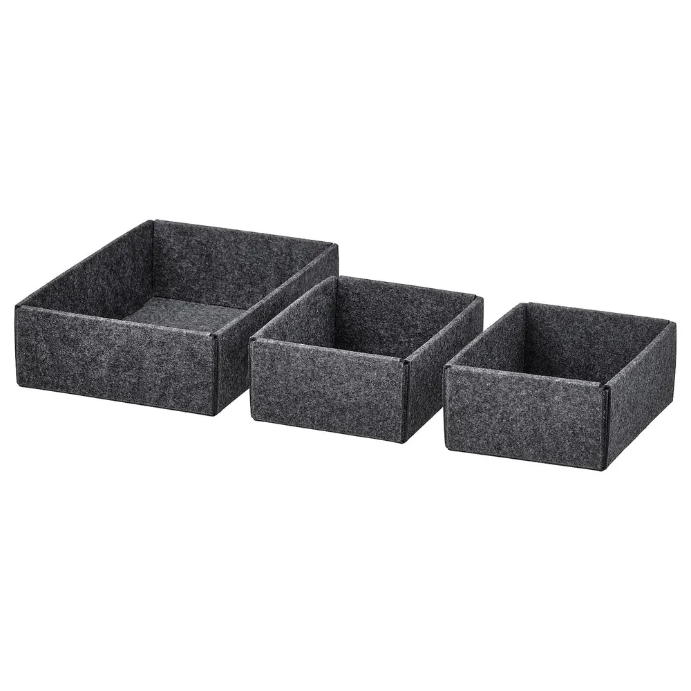 IKEA UPPDATERA (ИКЕА УППДАТЕРА) — Коробка, 3 шт, серый