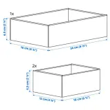 IKEA UPPDATERA (ИКЕА УППДАТЕРА) — Коробка, 3 шт, серый — фото 4