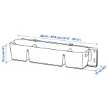 IKEA UPPDATERA (ИКЕА УППДАТЕРА) — Корзина с горкой, антрацит, 50x15x12 см — фото 6