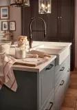 IKEA TOLLSJÖN (ИКЕА ТОЛЛСЙÖН) - Смеситель для кухни с распылителем, черный полированный металл — фото 4
