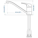 IKEA SUNDSVIK (ИКЕА СУНДСВИК) - Смеситель для кухни, хром — фото 4