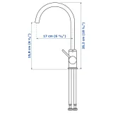 IKEA GLYPEN (ИКЕА ГЛЙПЕН) - Смесительный кран, имитация нержавеющей стали — фото 7