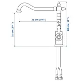 IKEA GLITTRAN (ИКЕА ГЛИТТРАН) - Смеситель для кухни, черный матовый металл — фото 4