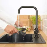 IKEA GAMLESJÖN (ИКЕА ГАМЛЕСЙÖН) - Смеситель, черный матовый металл — фото 5