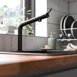 IKEA BOSJÖN (ИКЕА БОСЙÖН) - Смеситель для кухни, черный матовый металл — фото 4