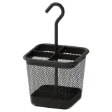 IKEA UPPDATERA (ИКЕА УППДАТЕРА) — Коробка для столовых приборов, антрацит, 12x12 см — фото 1