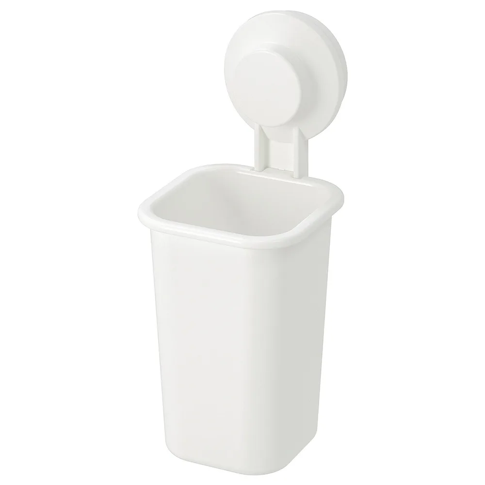 IKEA TISKEN (ИКЕА ТИСКЕН) — Держатель для зубной щетки с присоской, белый