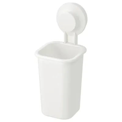 IKEA TISKEN (ИКЕА ТИСКЕН) — Держатель для зубной щетки с присоской, белый