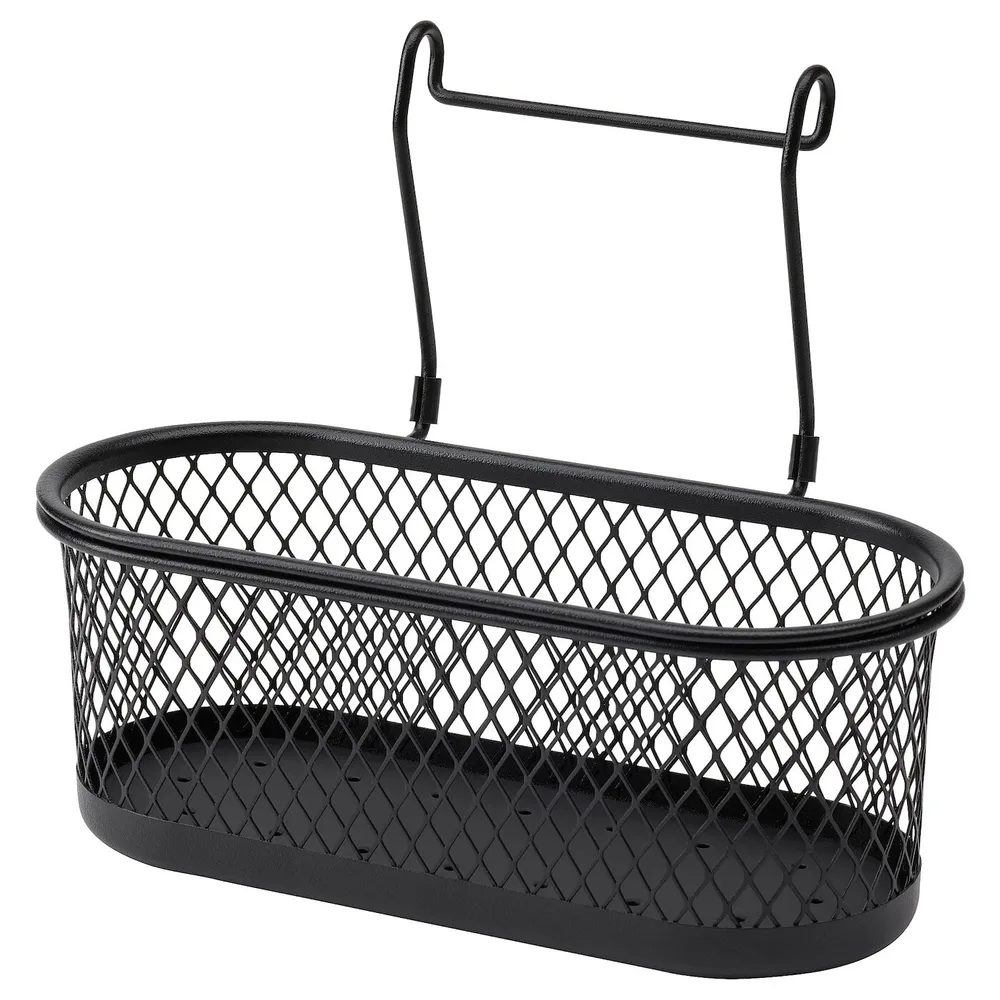 IKEA HULTARP (ИКЕА ХУЛТАРП) — Контейнер, черный/сетка, 31x16 см