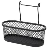 IKEA HULTARP (ИКЕА ХУЛТАРП) — Контейнер, черный/сетка, 31x16 см — фото 1