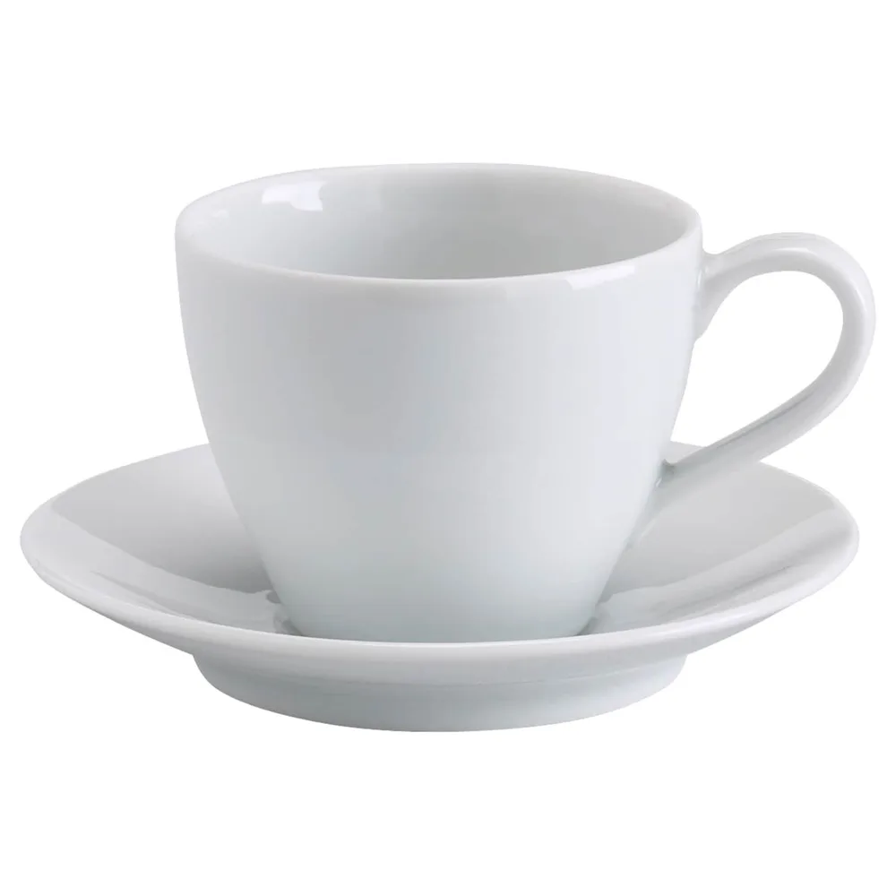IKEA VÄRDERA (ИКЕА ВЭРДЕРА) — Кофейная чашка с блюдцем, белая, 20 мл