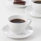IKEA VÄRDERA (ИКЕА ВЭРДЕРА) — Кофейная чашка с блюдцем, белая, 20 мл — фото 2