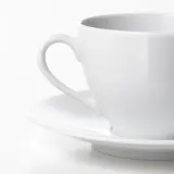 IKEA VÄRDERA (ИКЕА ВЭРДЕРА) — Кофейная чашка с блюдцем, белая, 20 мл — фото 3