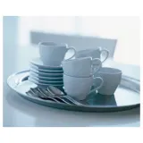 IKEA VÄRDERA (ИКЕА ВЭРДЕРА) — Кофейная чашка с блюдцем, белая, 20 мл — фото 6