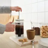 IKEA UPPHETTA (ИКЕА УППХЕТТА) — Кофеварка/чайник, стекло/нержавеющая сталь, кремовый, 1 л — фото 4