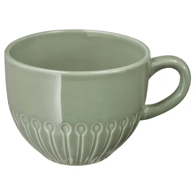 IKEA STRIMMIG (ИКЕА СТРИММИГ) — Кружка, керамогранит бледно-серо-зеленый, 36 мл