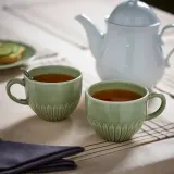 IKEA STRIMMIG (ИКЕА СТРИММИГ) — Кружка, керамогранит бледно-серо-зеленый, 36 мл — фото 4