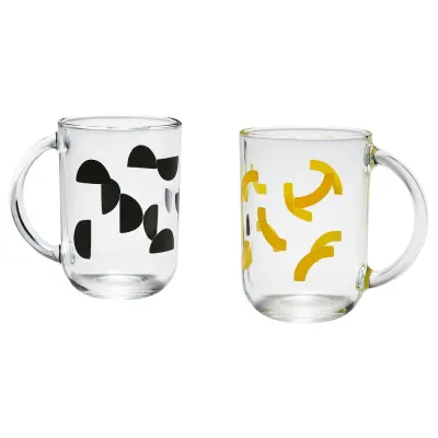 IKEA SKEDSTÖR (ИКЕА СКЕДСТОР) — Кружка, разные цвета, желтый/черный, 30 мл