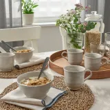IKEA SANDSKÄDDA (ИКЕА САНДСКЭДДА) — Кружка, светло-серо-бежевая, 27 мл — фото 4