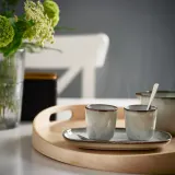 IKEA GLADELIG (ИКЕА ГЛАДЕЛИГ) — Чашка для эспрессо, серая, 10 мл — фото 2