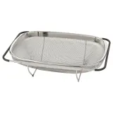 IKEA IDEALISK (ИКЕА ИДЕАЛИСК) — Дуршлаг, нержавеющая сталь/черный, 34x23 см — фото 1